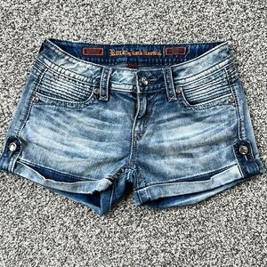 Rock Revival Distressed Jean Shorts